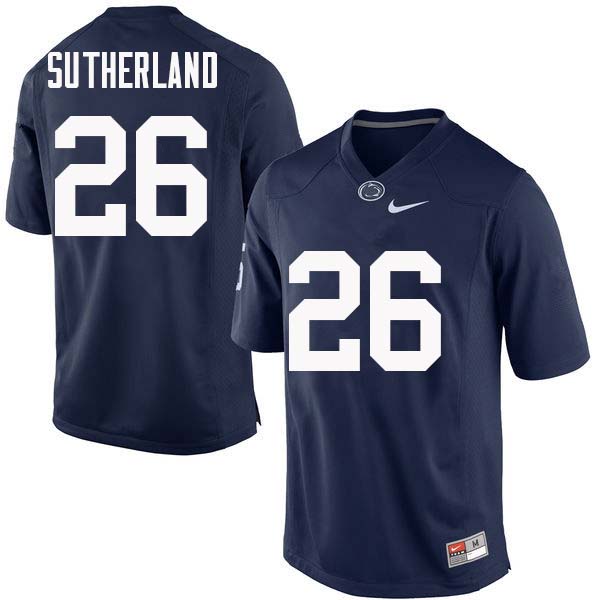 Men #26 Jonathan Sutherland Penn State Nittany Lions College Football Jerseys Sale-Navy